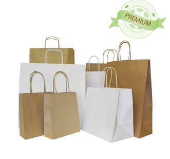 PREMIUM - gedraaid papieren handvat