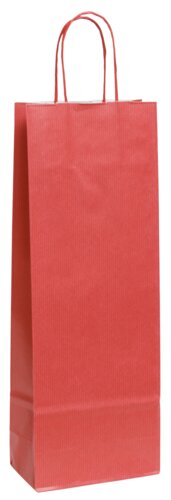 Papieren wijnzakken met gedraaid papieren handvat