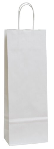 Papieren wijnzakken met gedraaid papieren handvat