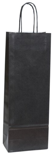 Papieren wijnzakken met gedraaid papieren handvat