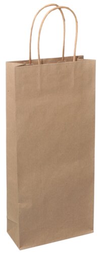 Papieren wijnzakken met gedraaid papieren handvat