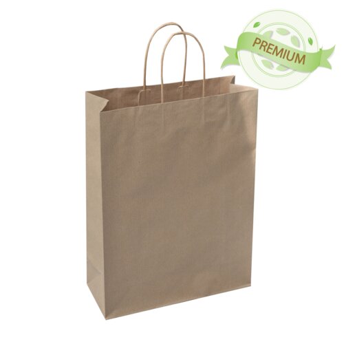 PREMIUM - Bruin geribbeld papier